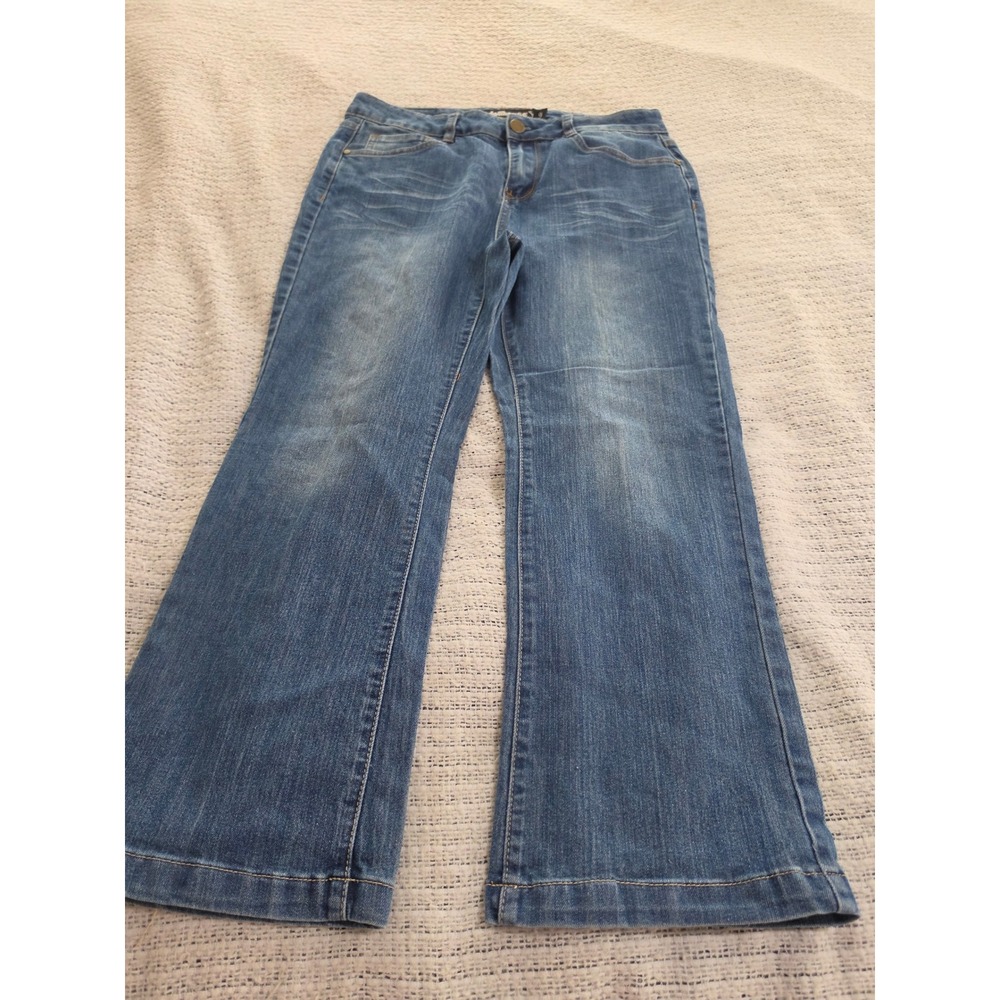 Dollhouse‎ Wide Leg Cropped Jeans Medium Wash Denim Size 9 W29 L24 CV-3228